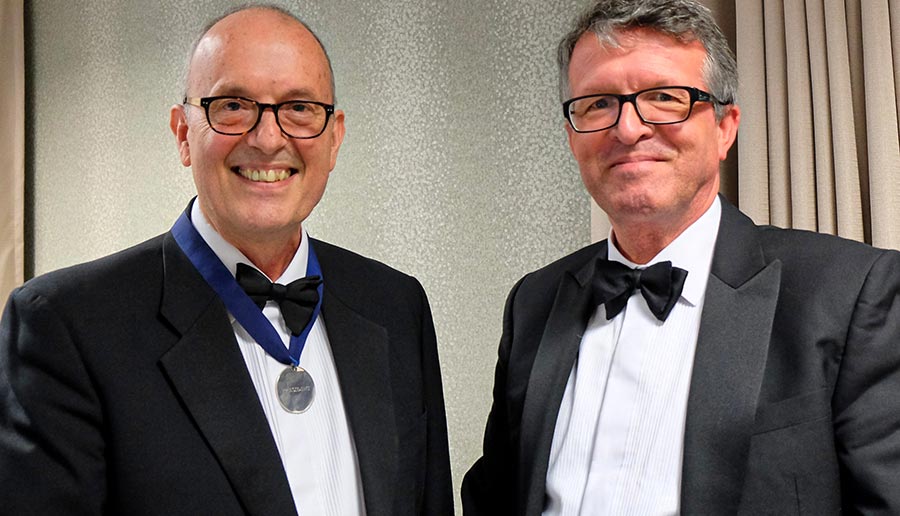 President Dr Nick Cambridge with Dr Tony Newman-Sanders.