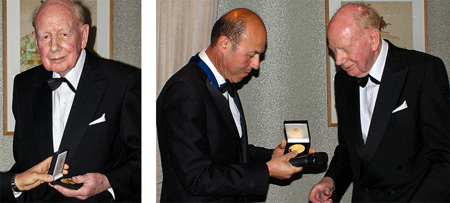 Dr John Manners receiving the first Lifetime Achievement Award